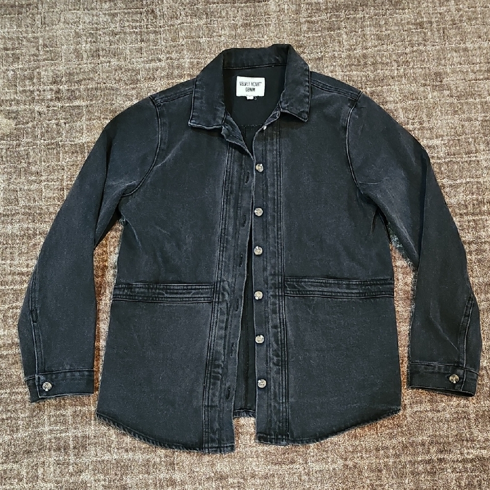 Velvet Heart Black Jean Jacket